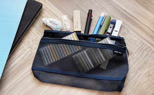 一式126g!100均コンパクト文具で毎日の持ち物をスッキリ軽量化♪