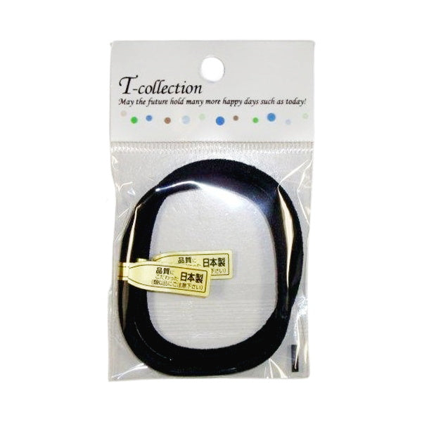 ヘアゴム ヘアアクセサリー 髪ゴム シンプル 子供 大人っぽい ウーリーリングゴム 2P 太 ブラック 000330