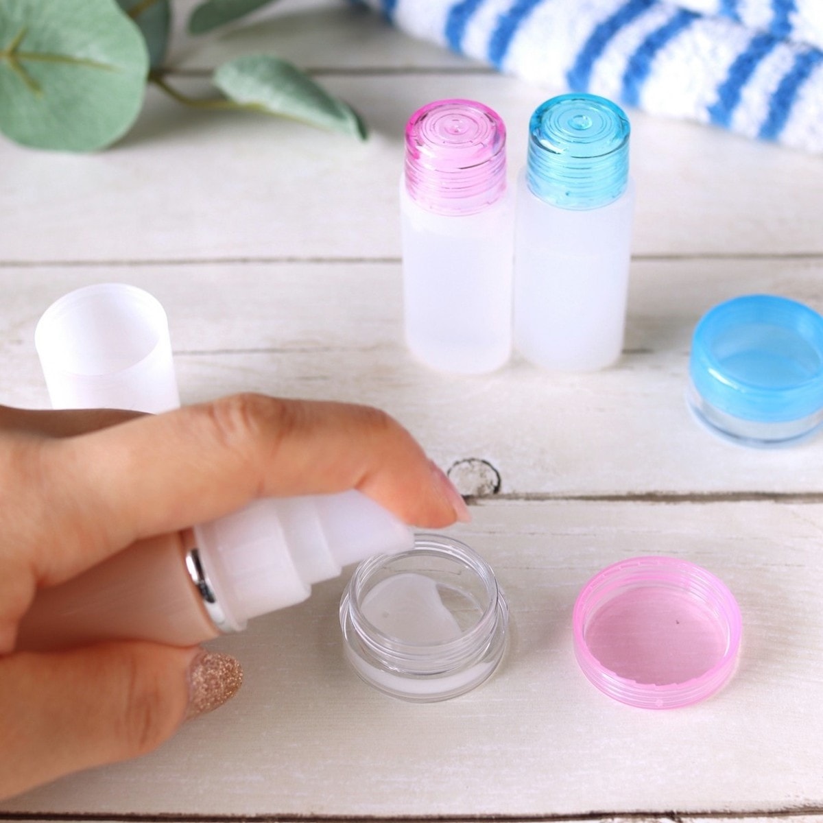 トラベルボトル トラベルセット 4P(ボトル2本・クリーム入れ2個) 001438