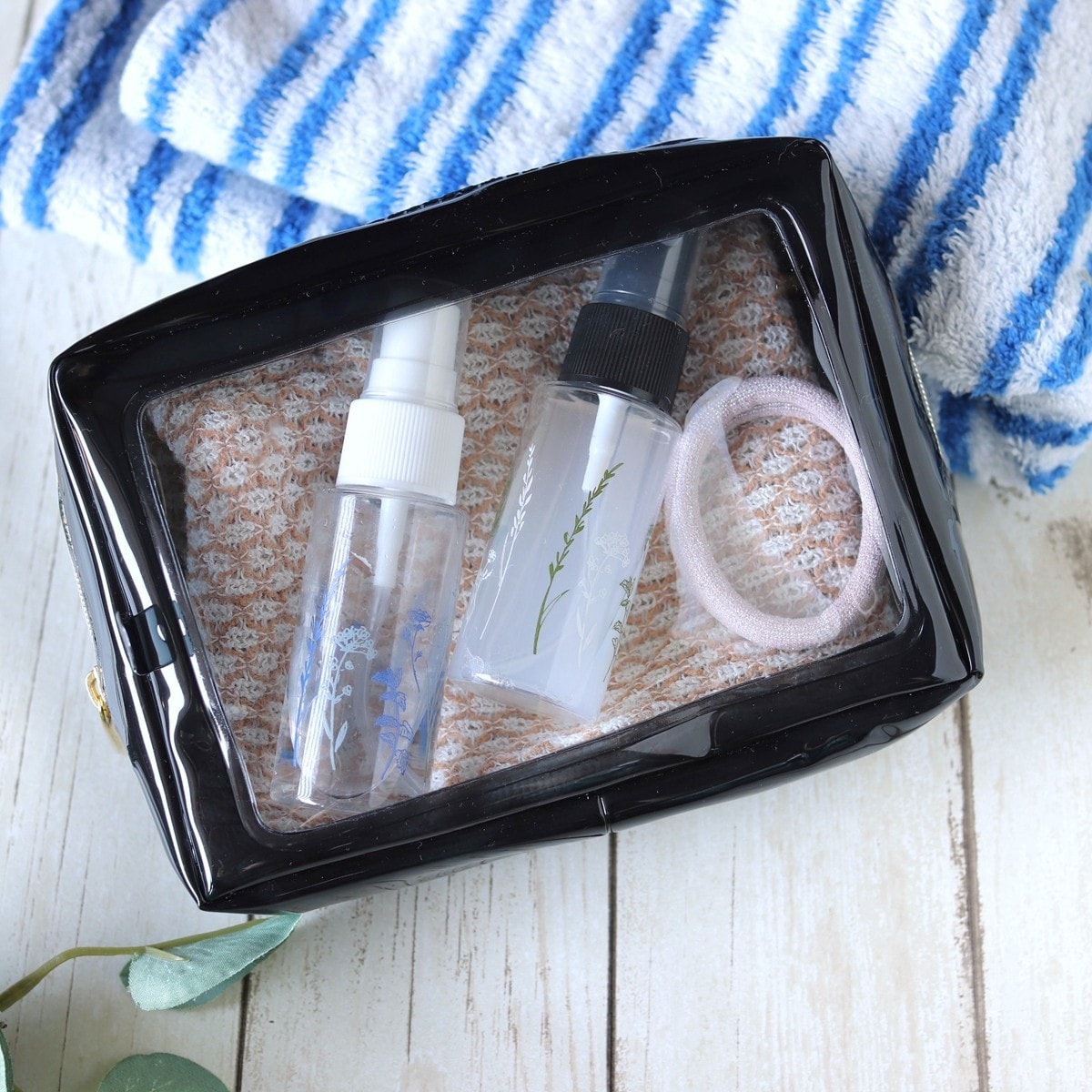 トラベルボトル 詰め替え容器 ミストボトル ボタニカル柄 30ml 005340