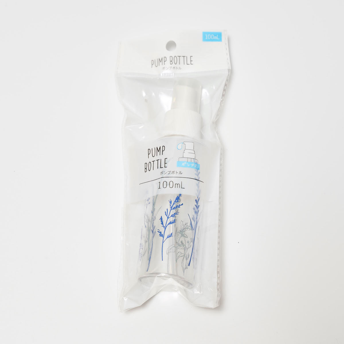 トラベルボトル 詰め替え容器 ポンプボトル ボタニカル柄 100ml 005343