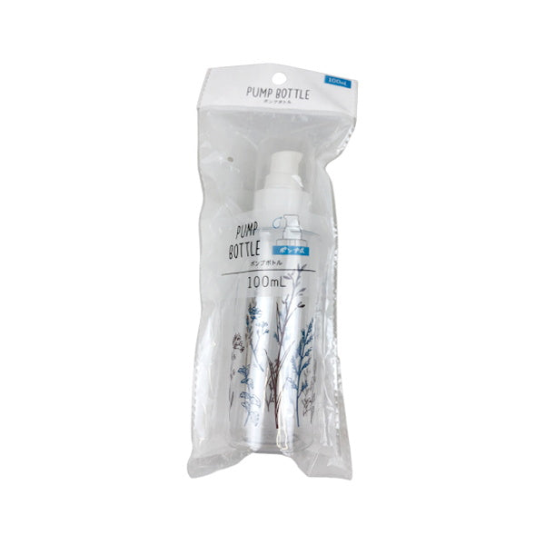 トラベルボトル 詰め替え容器 ポンプボトル ボタニカル柄 100ml 005343