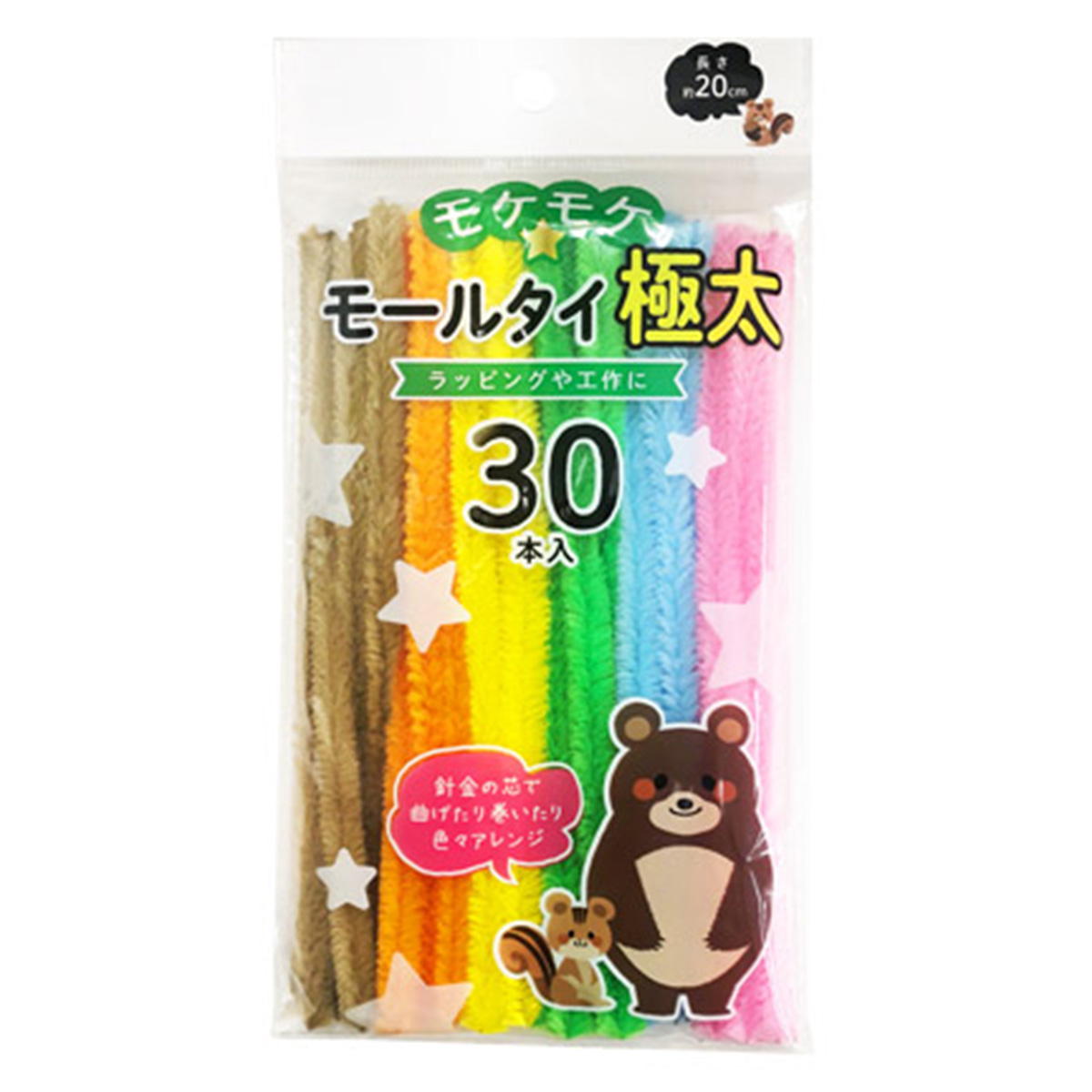 モケモケ極太モールタイ 30P 006165