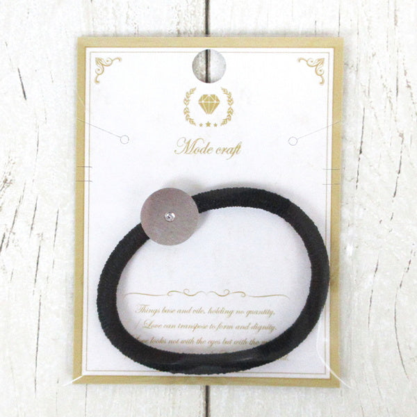 ヘアゴム ヘアアクセサリー 髪ゴム デコパーツ ハンドメイド ヘアゴム丸皿付 007882