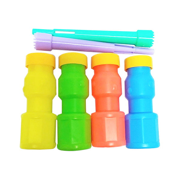 しゃぼん玉 カラフル シャボン玉 4本入り 009199