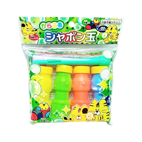 しゃぼん玉 カラフル シャボン玉 4本入り 009199