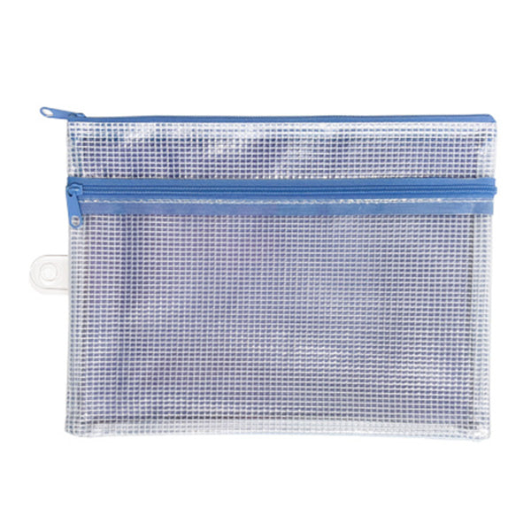 メッシュポーチ クリアポーチ Wファスナーポーチ A5 009950
