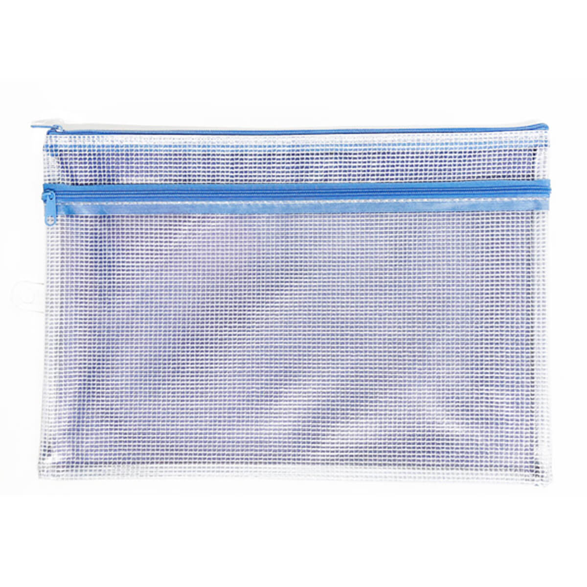 メッシュポーチ クリアポーチ Wファスナーポーチ A4 009951
