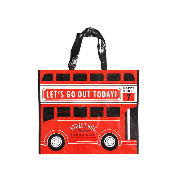 トートバッグ ランドリーバッグ バス柄48×20×40cm 011682