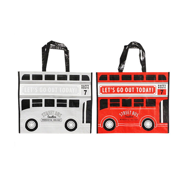 トートバッグ ランドリーバッグ バス柄48×20×40cm 011682