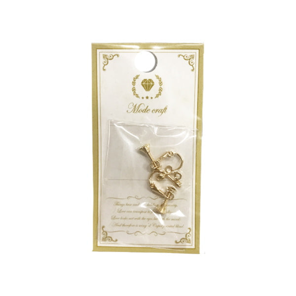 シェリ イヤリング ネジバネ玉ブラ ゴールド 012411