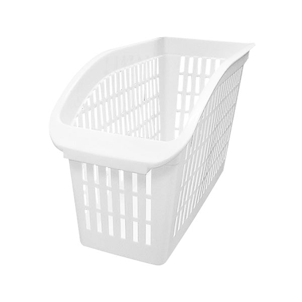 収納ボックス 収納ケースアレンジ メッシュボックス スリム ホワイト 13.3×29.4×17.3cm ストック収納 016396