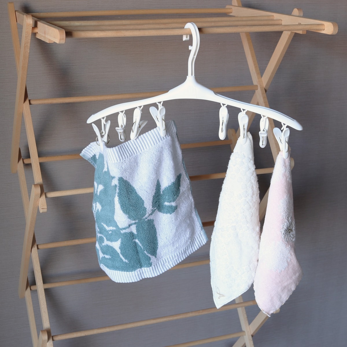 ピンチハンガー 洗濯ハンガー 物干しハンガー ランドリーピンチ Ramo ピンチハンガー ピンチ8個付 ホワイト 017651