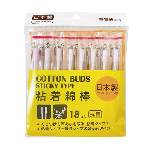 綿棒 粘着綿棒 18本 個装タイプ 017916