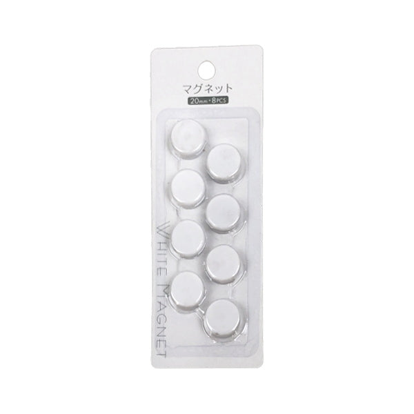 マグネット磁石 PB.マグネット 8個入 20mm ホワイト 018219