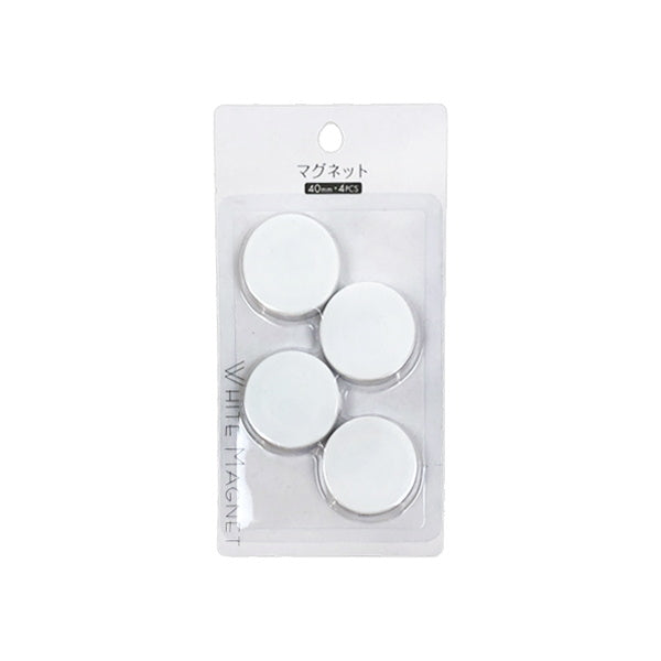 マグネット磁石 PB.マグネット 4個入 40mm ホワイト 018221