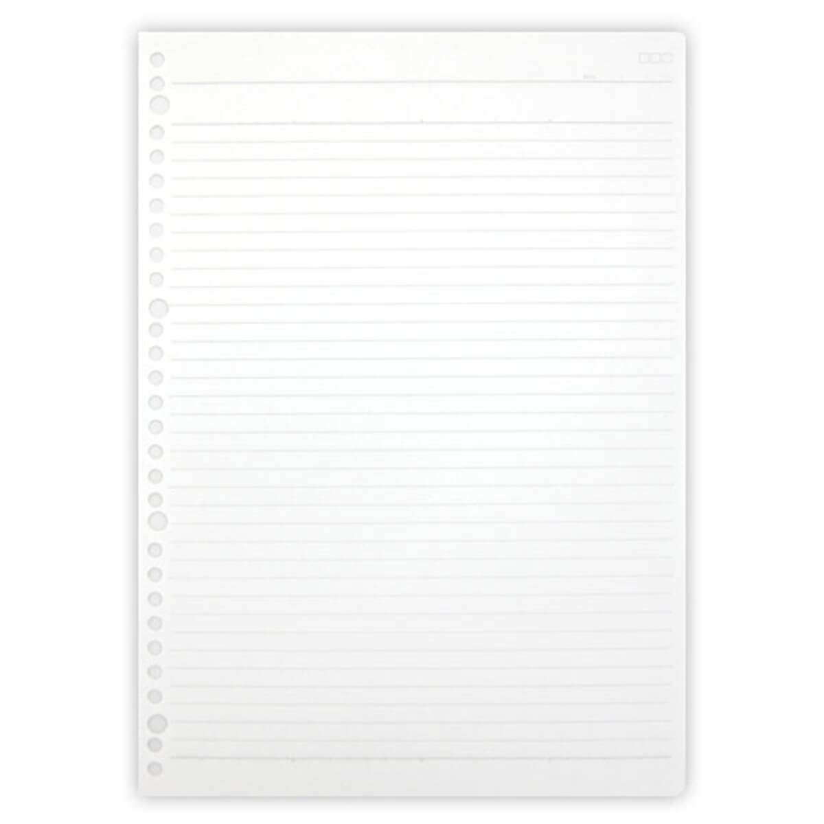 A4 ルーズリーフ A罫 50枚30穴 019229