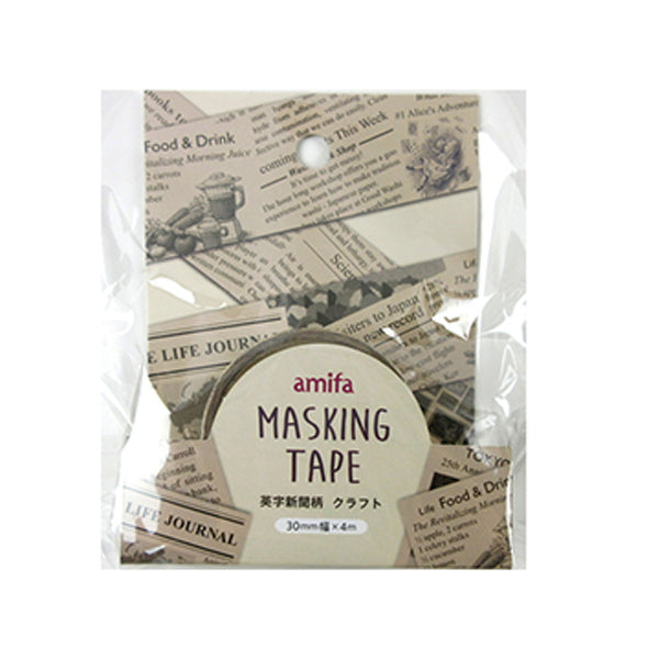 マスキングテープ 英字新聞 30mmx4m 019453