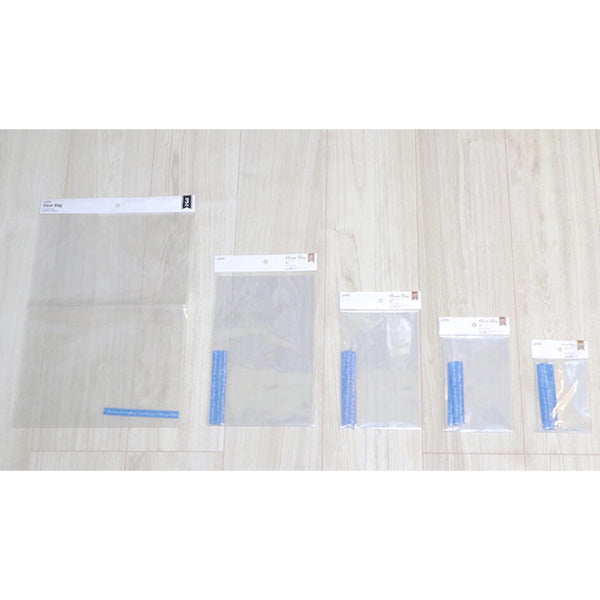 ギフトバッグ プレゼント用バッグ ラッピング袋 クリアバッグ 8P 無地 L 020368