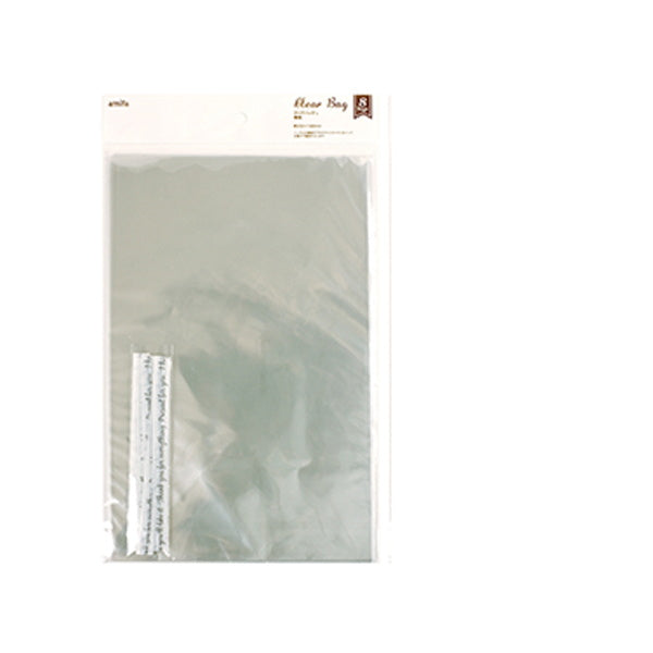 ギフトバッグ プレゼント用バッグ ラッピング袋 クリアバッグ 8P 無地 L 020368