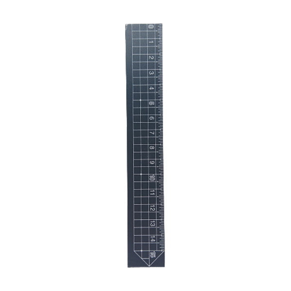 物差し サシ アルミタイプ定規 15cm ブラック 020484