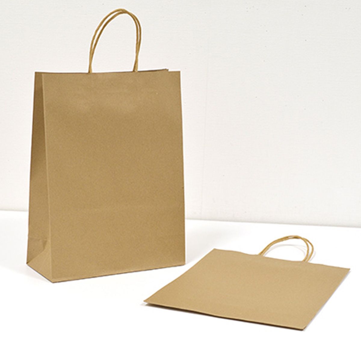 【OUTLET】紙袋 ギフトバッグ プレゼント用バッグ PB.ペーパーバッグ M 2P クラフト無地 023063