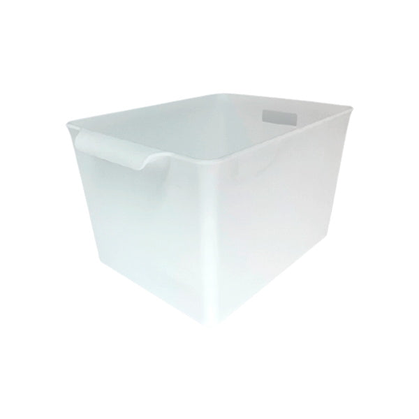 収納ボックス 収納ケース ストック収納 ラッセ バスケット ワイド ホワイト 024258