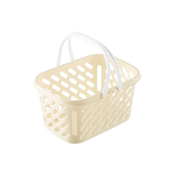 バスケット プラバスケット プラかご 収納ケース 小物収納 小物入れ キュート カンカン ホワイト 024282