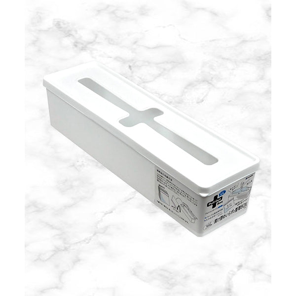 収納ケース 収納ボックス 小物入れ プルアウトボックス LL ホワイト 縦8.6×横29.5×高さ7.1cm 025449