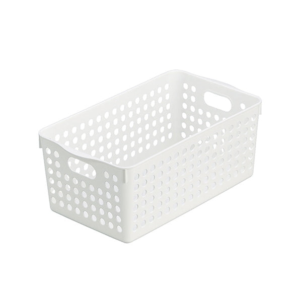 収納ケース 収納ボックス ストックバスケットワイド ホワイト 026307