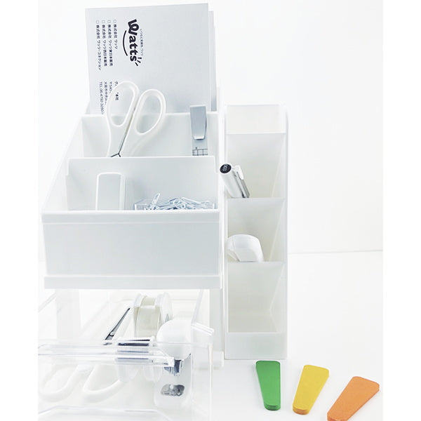 DeskLabo プチポケット ホワイト 卓上収納ケース 026714