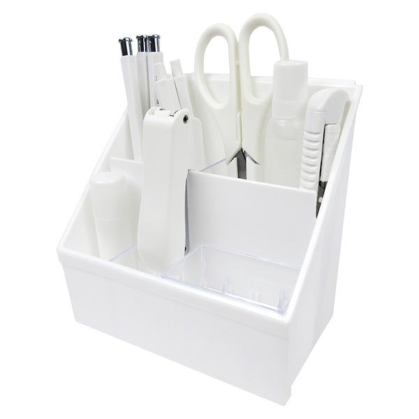 DeskLabo プチポケット ホワイト 卓上収納ケース 026714