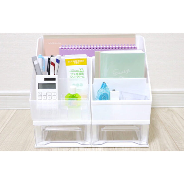 DeskLabo プチポケット ホワイト 卓上収納ケース 026714