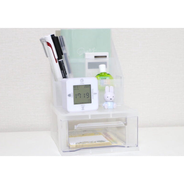 DeskLabo プチポケット ホワイト 卓上収納ケース 026714