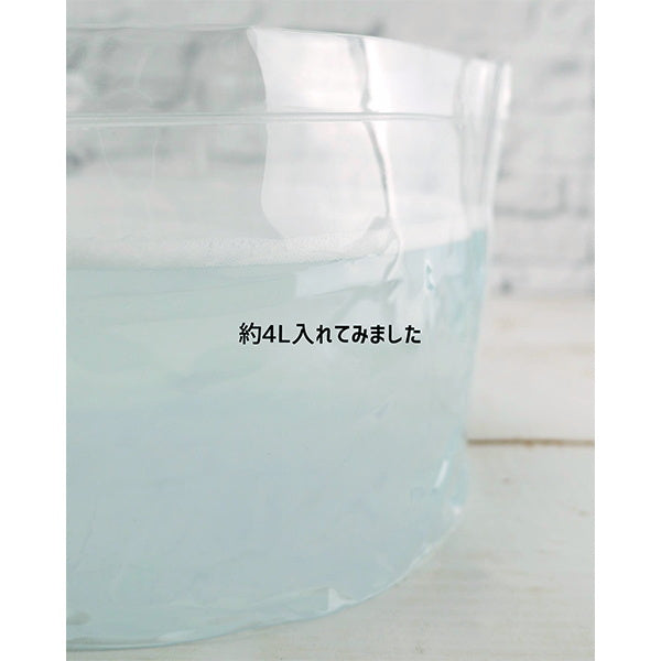 洗濯バケツ 携帯できる洗濯おけ クリア 027063