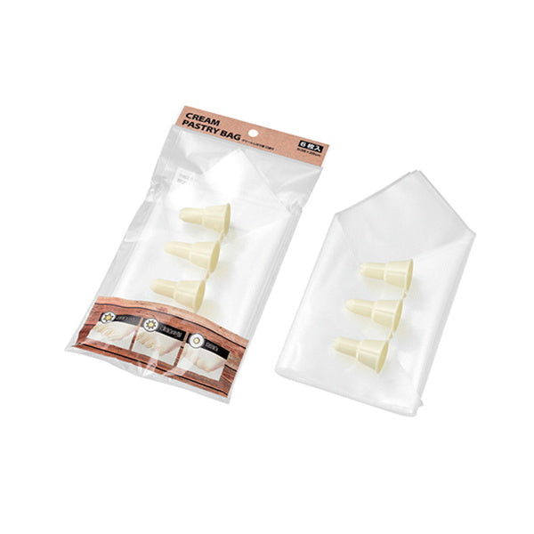 クリームしぼり袋 6枚入 口金付 029279