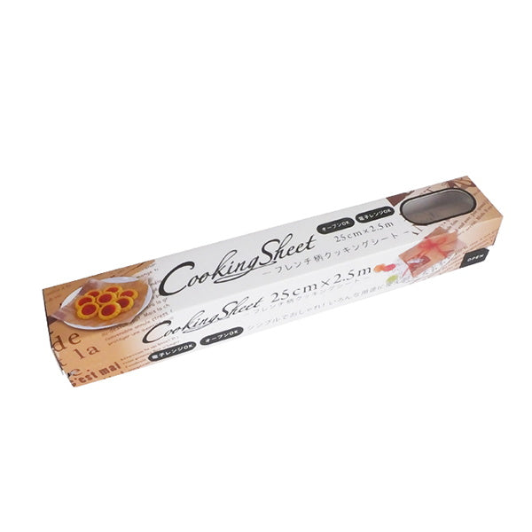 フレンチ柄クッキングシート 25cm×2.5m 029334