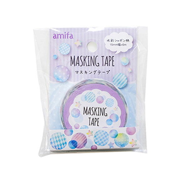 マスキングテープ 水彩シャボン 15mm×6m 029893