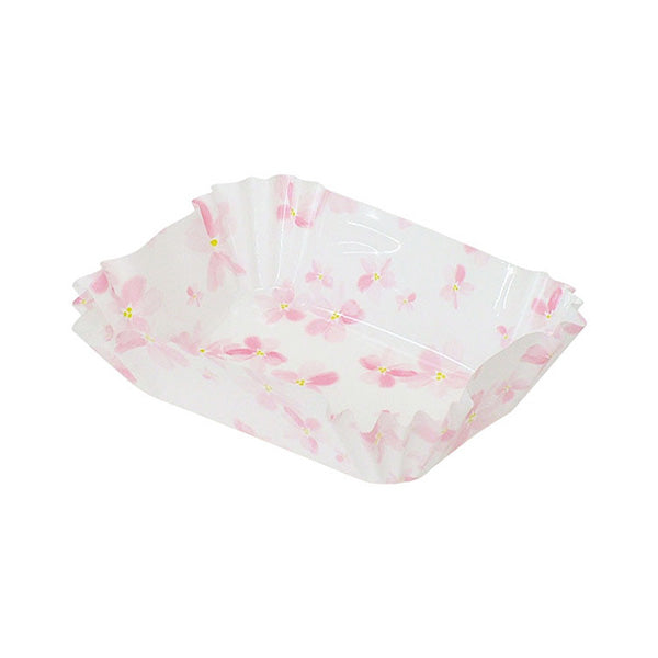 【在庫限り】桜柄 はなのおかずカップ 角型特大 12枚入り 030841