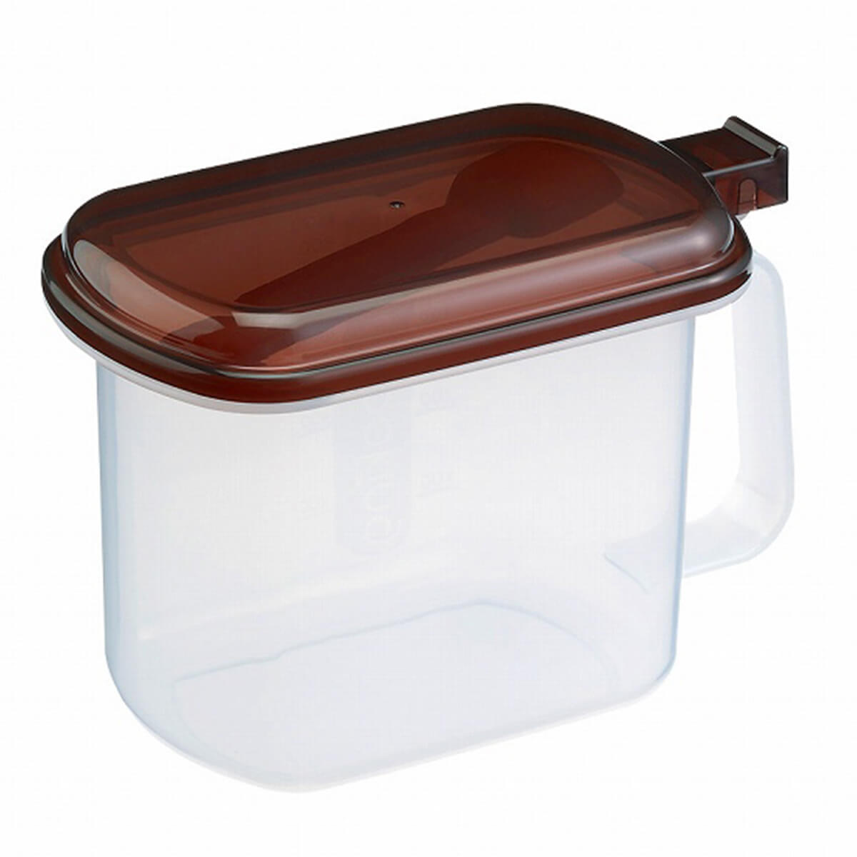 【在庫限り】粉物ケース ストックケース 砂糖 小麦粉 塩 ピュアポット スプーン付 ブラウン 031613