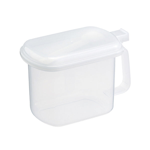 【OUTLET】粉物ケース ストックケース 砂糖 小麦粉 塩 ピュアポット スプーン付 ホワイト 031614