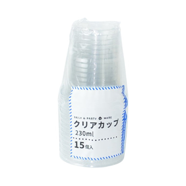 プラカップ クリアカップ 15個 230ml 032378
