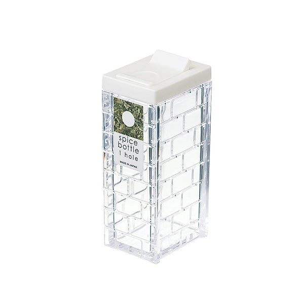 スパイスボトル シンプル 調味料入れ 調味料ボトル 1穴 ホワイト 033502