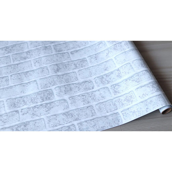 ロングデコレーション粘着シート45×100cm白レンガ調 034663