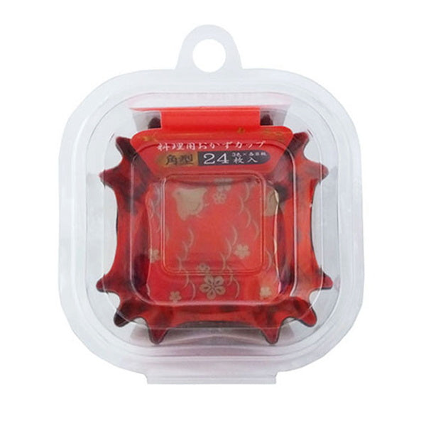 料理用おかずカップ角型千鳥柄24枚 035429