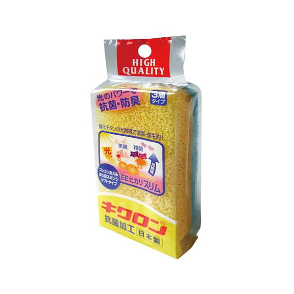 台所スポンジ キッチンスポンジ 束子 キクロン EEヒカリスリム 抗菌加工 037414