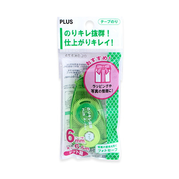 テープ糊 プラス テープのり ドットタイプ 6mmX6.5m 037848