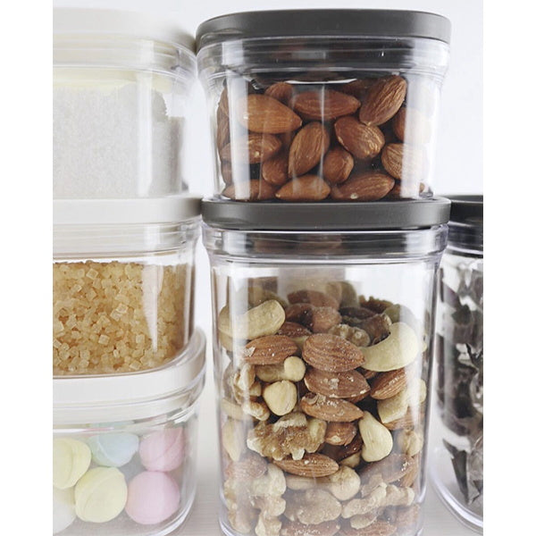 キャニスター 食品保存容器 フードストッカー ストック容器 ドライフードキャニスター 520ml ホワイト 038236