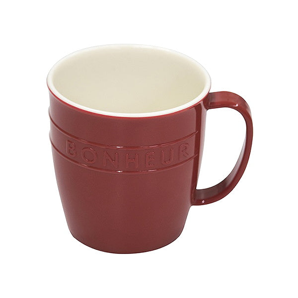 マグカップ コップ カップ ボヌール レッド 300ml レンジ可 8.1×10.3×8.5cm 038803