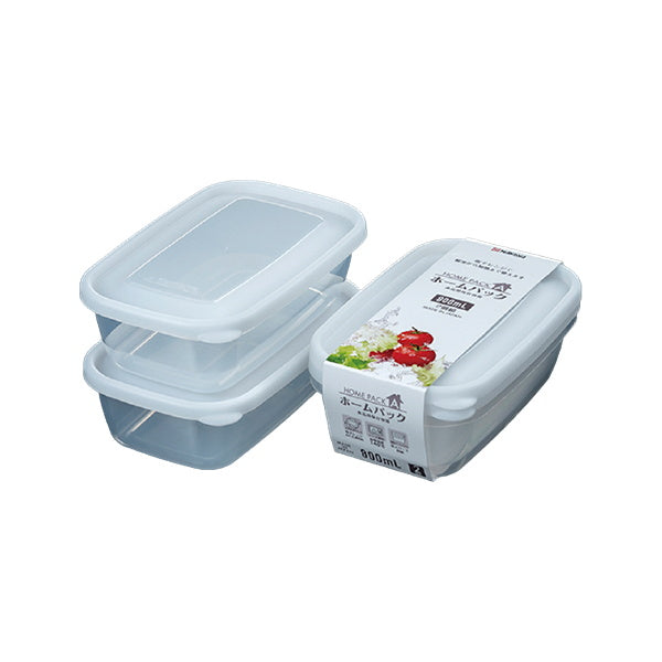 食品保存容器 フードストッカー ストック容器ホームパックA 2P ホワイト 800ml 039071